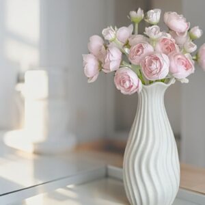 Elegant white ceramic vase