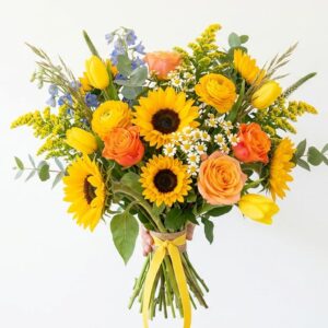 Sunflower & Orange Rose Meadow Bouquet 30%