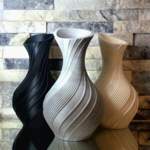 Set of 3 Modern Spiral Vase | 3D Printed